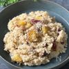 【ワンパンでコクうま】さつまいもときのこのチーズリゾット
