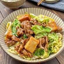 【豚肉とキャベツと厚揚げの旨だれいため】かりじゅわ♡食感最高