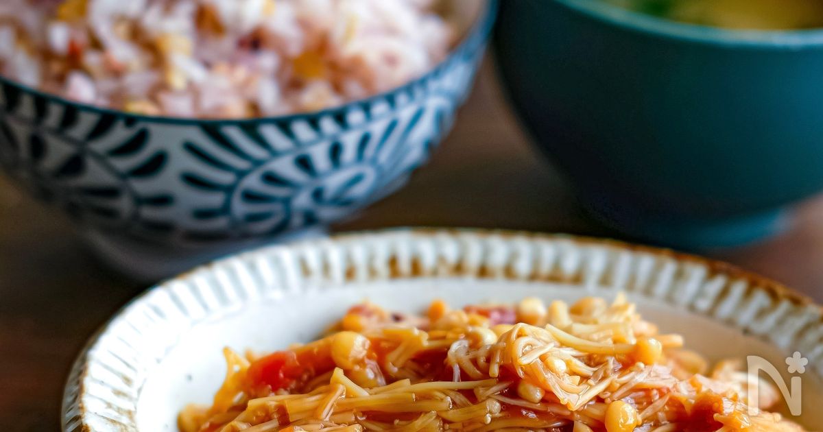 レンジで簡単ご飯のお供！梅なめたけ