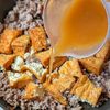 【厚揚げの豚ひき肉あん】包丁いらずパパっと完成✨️の工程3