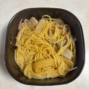 883960の作ってみた!投稿(エリンギとベーコンのコンソメ醤油パスタ【#レンジ#ランチ】)
