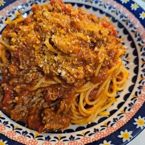 758の作ってみた!投稿(パスタ別ゆで不要！挽き肉たっぷり「ミートソースパスタ」)