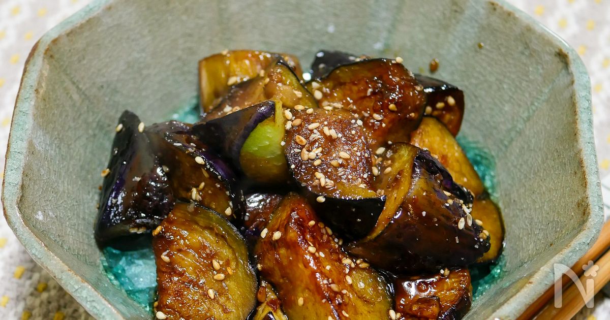 茄子の甘辛ごま炒め