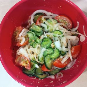 milkの作ってみた!投稿(食べる美容液《夏野菜♡さっぱりごま酢サラダ》)