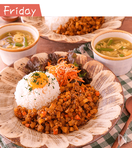 根菜のカフェ風キーマカレー