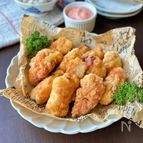 【鶏むね肉と凍り豆腐で作る明太マヨスティック】節約/かさまし