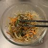 米粉でカリッと♪もずくと彩り野菜のかき揚げの工程3
