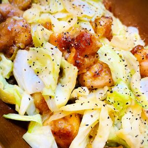 みおの作ってみた!投稿(【鶏キャベツの味噌マヨ炒め】鶏肉×キャベツ♡食材2つで絶品!)