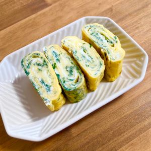 ゆかりの作ってみた!投稿(シンプルなのに旨い！大葉とチーズの卵焼き)