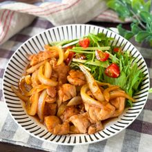 簡単！ごはんが進む！鶏もも肉と玉ねぎのしょうが焼き