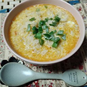 M＊Pの作ってみた!投稿(【おうちパスタペペロンチーノ】で作る卵雑炊)