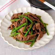 【牛肉の醤油バター炒め】丼でもおすすめ