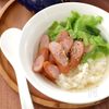 ウィンナーとレタスのだし茶漬け