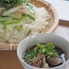 豚肉となすとえのきのつけ汁うどん