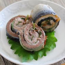 サンマの梅しそロール