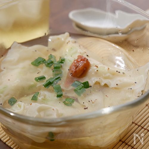 〈だし香る！冷たい白だしスープワンタン〉暑い日でもつるっと！