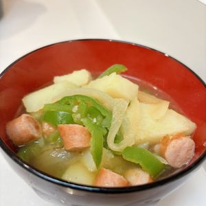 みづきてぃ。の作ってみた!投稿(ぽかぽかハニー♡ピーマンがギュッと美味しくなる秘密のスープ)