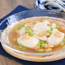 海老と枝豆の冷製あんかけ豆腐