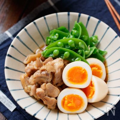 ゆで卵と鶏肉の甘辛煮【#作り置き#お弁当#煮るだけ】