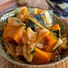 レンジで10分《バリ旨♡かぼちゃと新玉の煮物》
