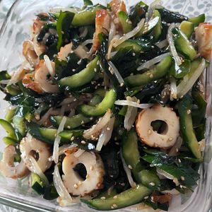 hananekoの作ってみた!投稿(【きゅうりともやしと竹輪の中華ナムル】残り野菜で節約♪)