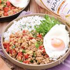 疲れた日のご飯に！レンチンガパオライス♪本みりんでコクうま