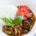 『夏野菜カレー・焼きトマト添え』＃夏バテ対策＃野菜たっぷり