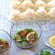 【超簡単】爽やかレモンパクチー素麺