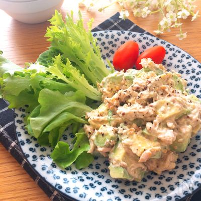 さっぱり・やみつき♡アボカドとツナの粒マスタードサラダ