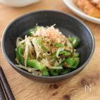 うま味たっぷり♪もやしとピーマンのおかか塩こんぶ和え