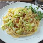 たっぷり春キャベツとアンチョビのペペロンチーノ