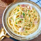 スープの素で簡単﻿コーンクリームパスタ﻿★