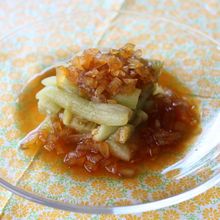 蒸し茄子の中華風サラダ