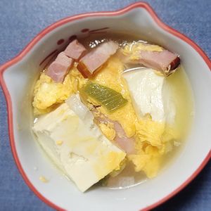 猫の作ってみた!投稿(【豆腐のとろみかき玉汁】簡単ヘルシーあったまる)