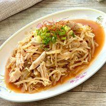 【包丁いらず×レンジだけ】麻婆ごまもやしささみ|作り置き