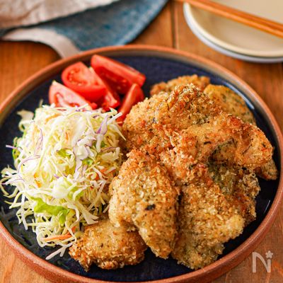 【やわらか♡むね肉の、のり塩チキンカツ】子供喜ぶ/節約レシピ