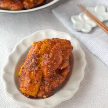 とうもろこしと胸肉のチリソース風炒め