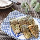 スピードおかず＊風味がよい♡塩さばのガーリック磯辺焼き