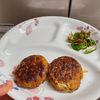 ケの作ってみた!投稿(いわしと豆腐のふわふわ照り焼きハンバーグ♪)