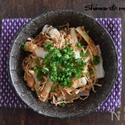 作り置きOK！切り干し大根とちくわの明太バター炒め。