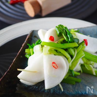 生姜風味のかぶの浅漬け【食塩なし】うま味は2つの調味料のみ