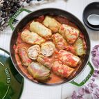 節約・カサ増し【餅入りロールキャベツ】