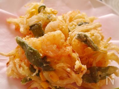 小えびとコーン セージのかき揚げ By 若井 めぐみ レシピサイト Nadia ナディア プロの料理家のおいしいレシピ