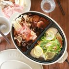 ＜BRUNO＞2つの火鍋☆赤のきのこ焼き鍋と白のレモン焼き鍋