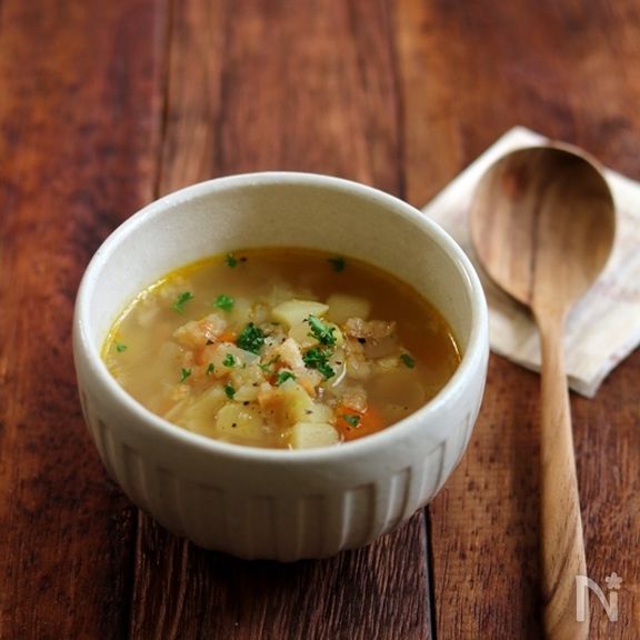 たっぷり野菜のカレースープ。