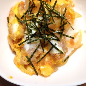 たりおの作ってみた!投稿(ヒレカツ1個でちょこっとカツ丼)