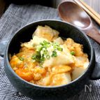 レンジで3分！とろ〜り豆腐の卵とじ