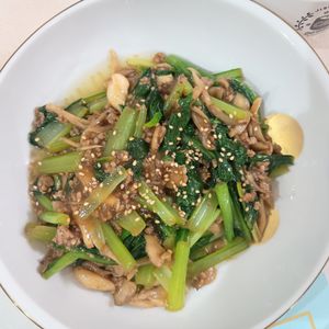 milkの作ってみた!投稿(【小松菜と豚ひき肉のとろみ炒め】手頃な食材で♪)