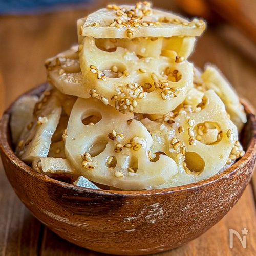 レンジでOK《蓮根だけ～♡腸活旨塩サラダ》