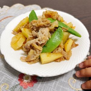 杏仁の作ってみた!投稿(牛肉と春野菜のカレー炒め)